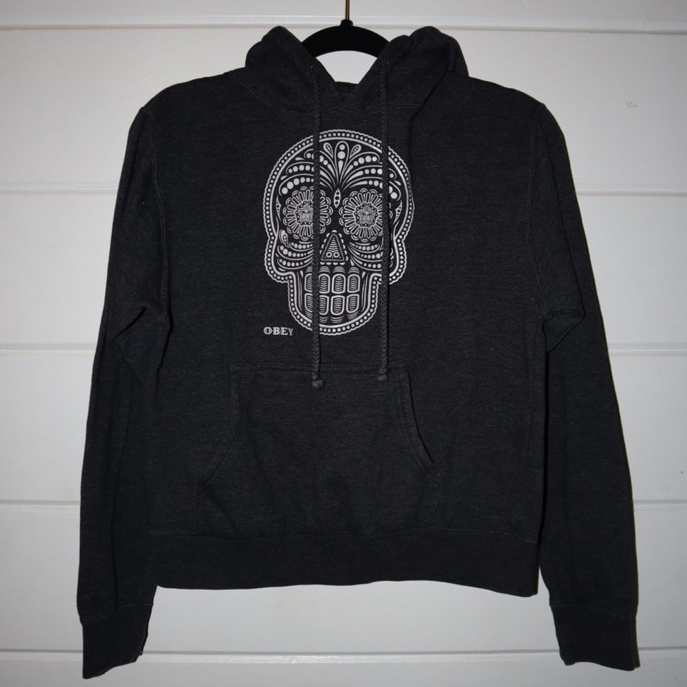 Obey glow-in-the-dark skull hoodie